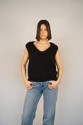 Gilet smaincato in mohair