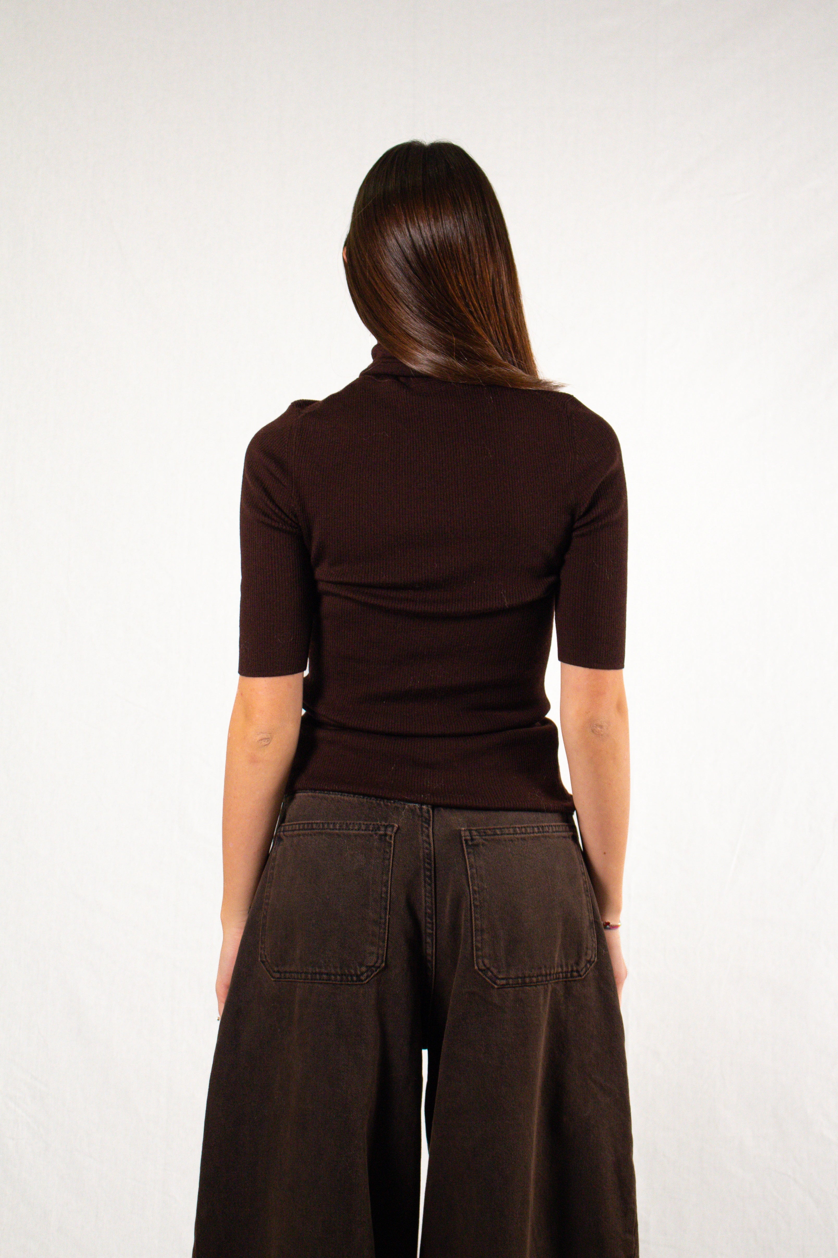 Maglia Half Sleeve Turtleneck